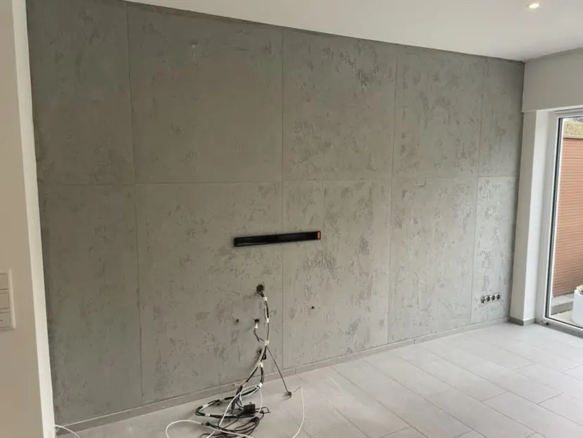 Projektfoto wandgestaltung betonoptik