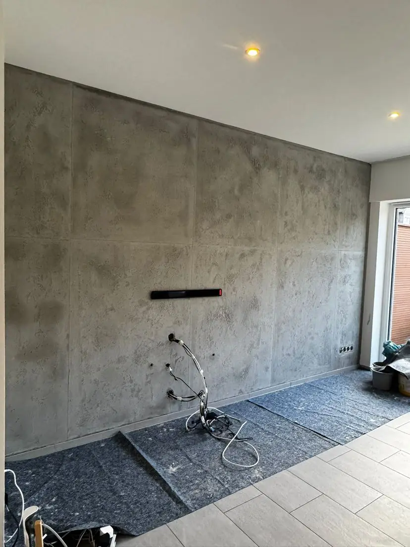 Projektfoto wandgestaltung betonoptik