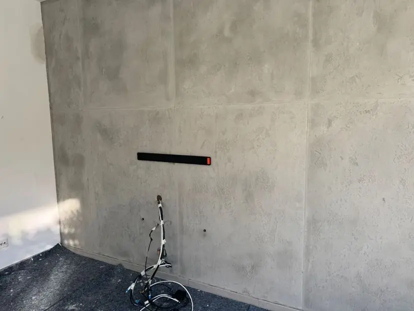 Projektfoto wandgestaltung betonoptik