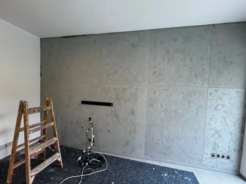 Projektfoto wandgestaltung betonoptik